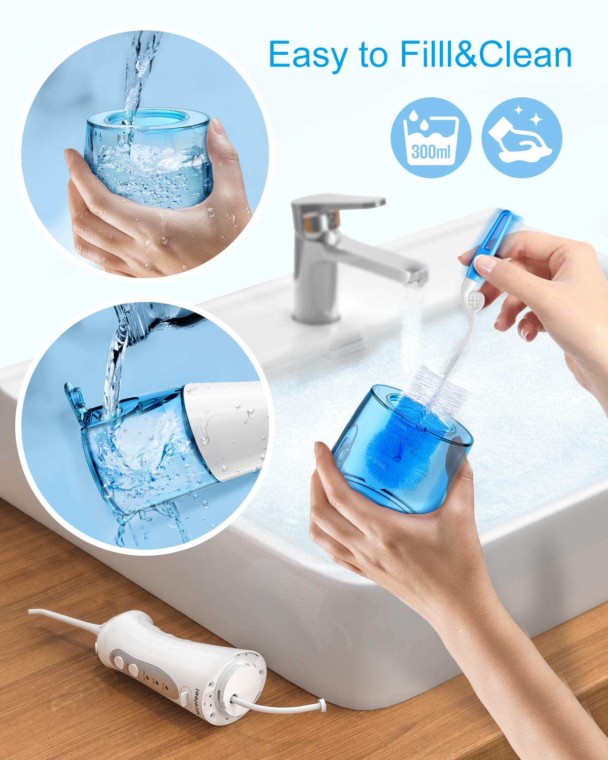 IPX7 waterproof design for safe use in bathroom