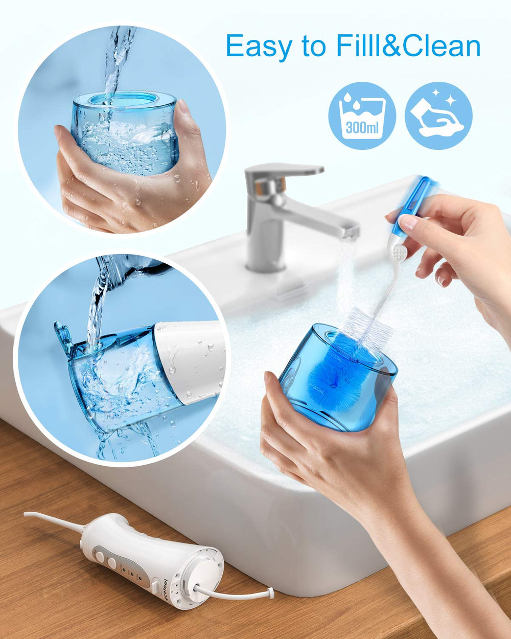 IPX7 waterproof design for safe use in bathroom
