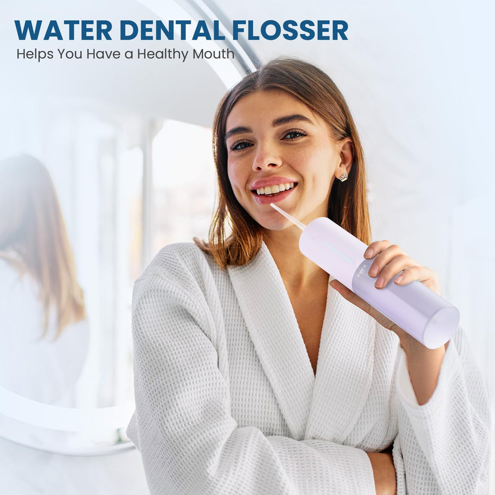 Rechargeable oral irrigator with detachable nozzle for easy cleaning
