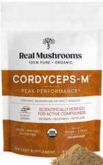 Close-up of Cordyceps Militaris fruiting body powder