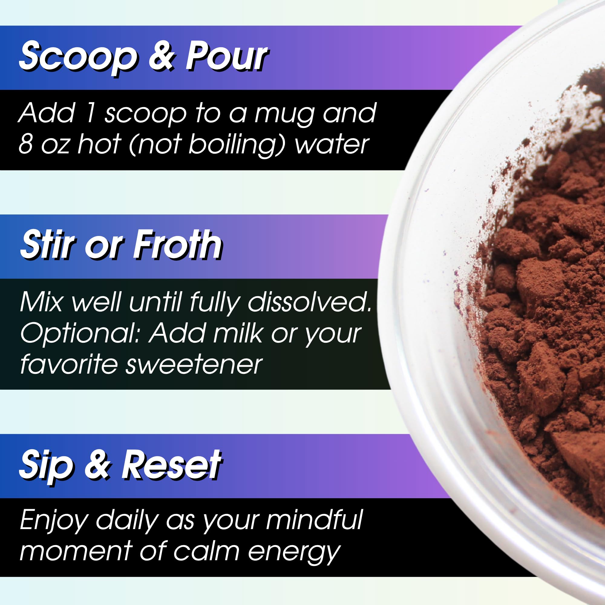 Organic blend featuring Cordyceps, Reishi, Chaga and Shiitake