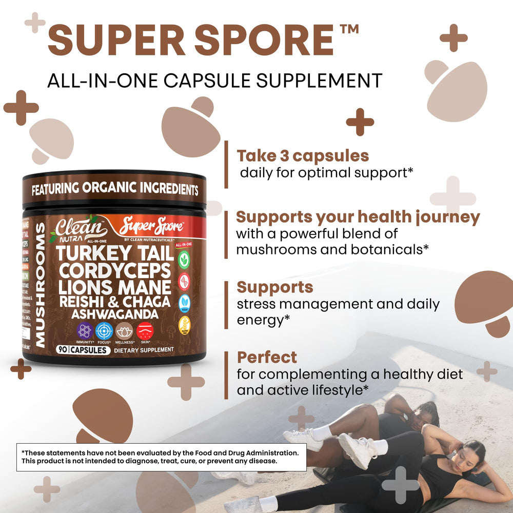 Cordyceps and tremella mushroom powders