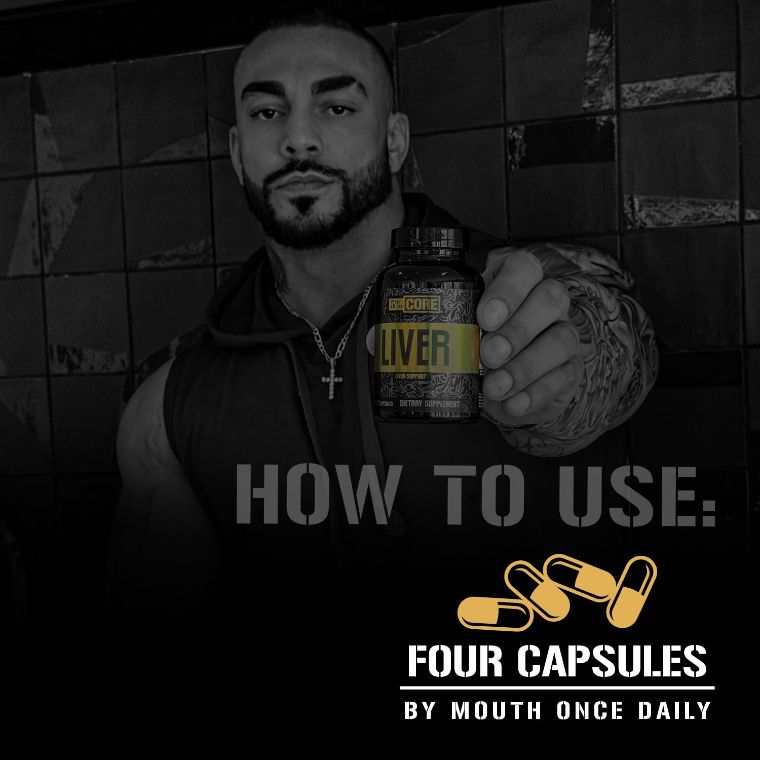 Third-party tested liver health supplement packaging