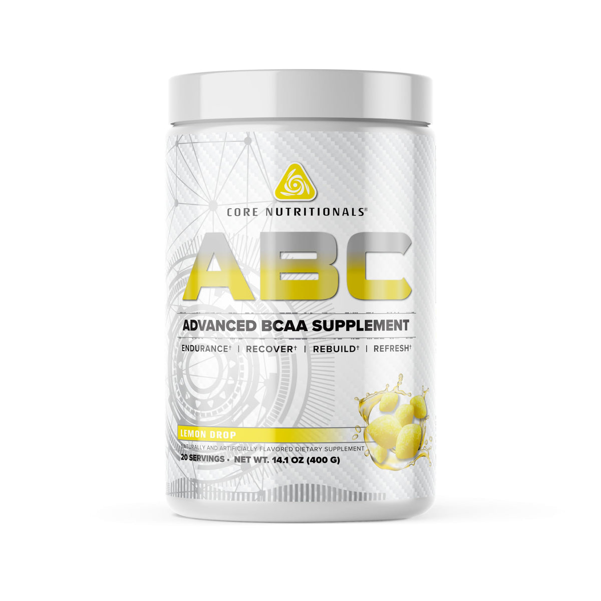 Core Nutritionals ABC Advanced BCAA Lemon Drop bottle front view