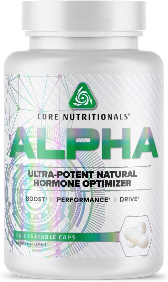 Core Nutritionals Alpha bottle front — all-natural hormone balance support for daily wellness.