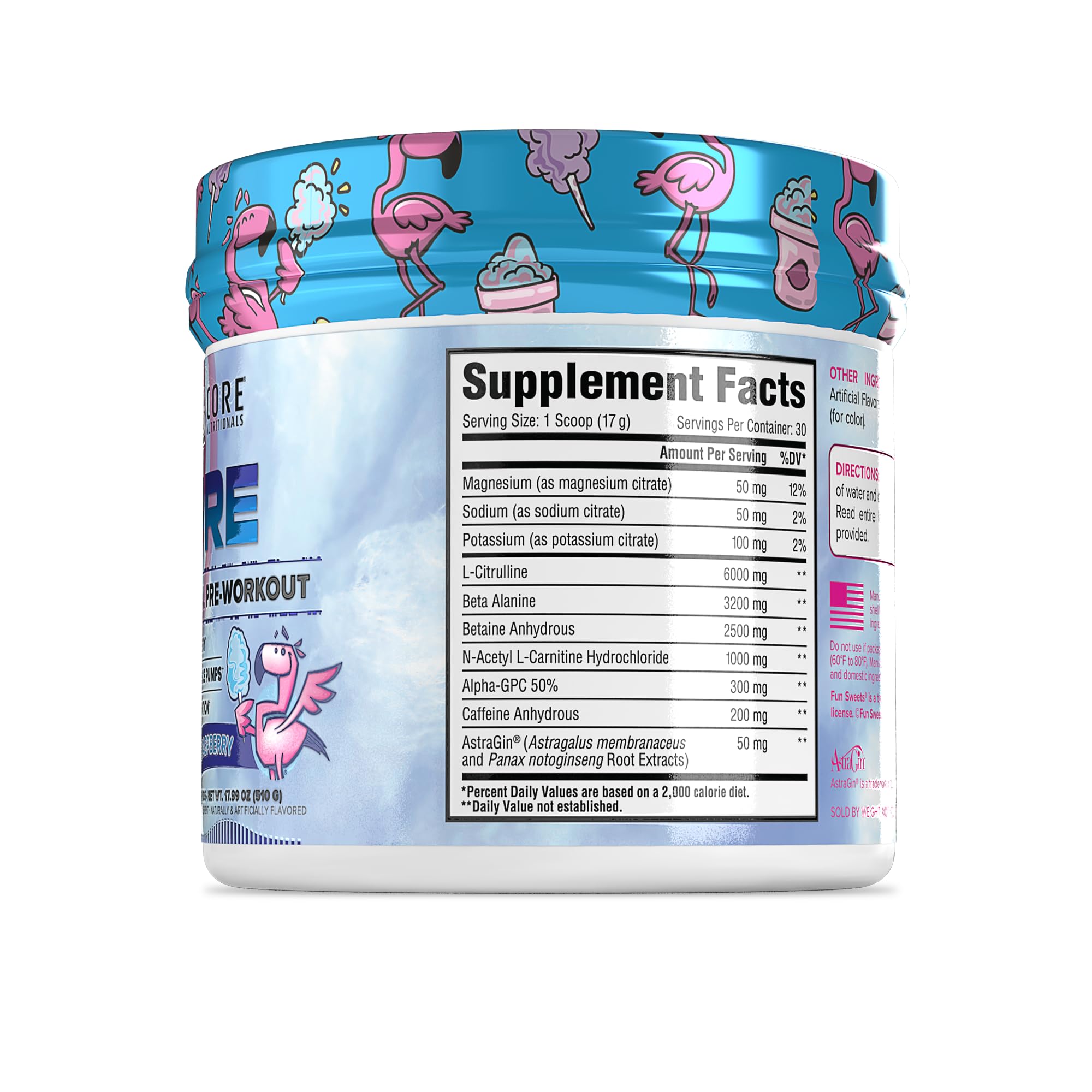 Core Nutritionals Core PRE shaker blue raspberry pour enables quick pre-workout fueling