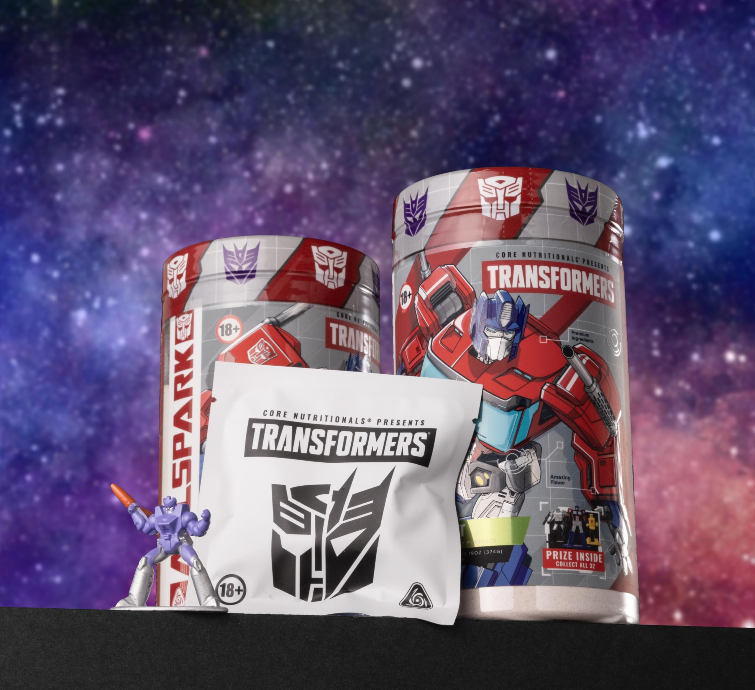 Core Nutritionals Energon pre-workout scoop demonstrates precise serving size.