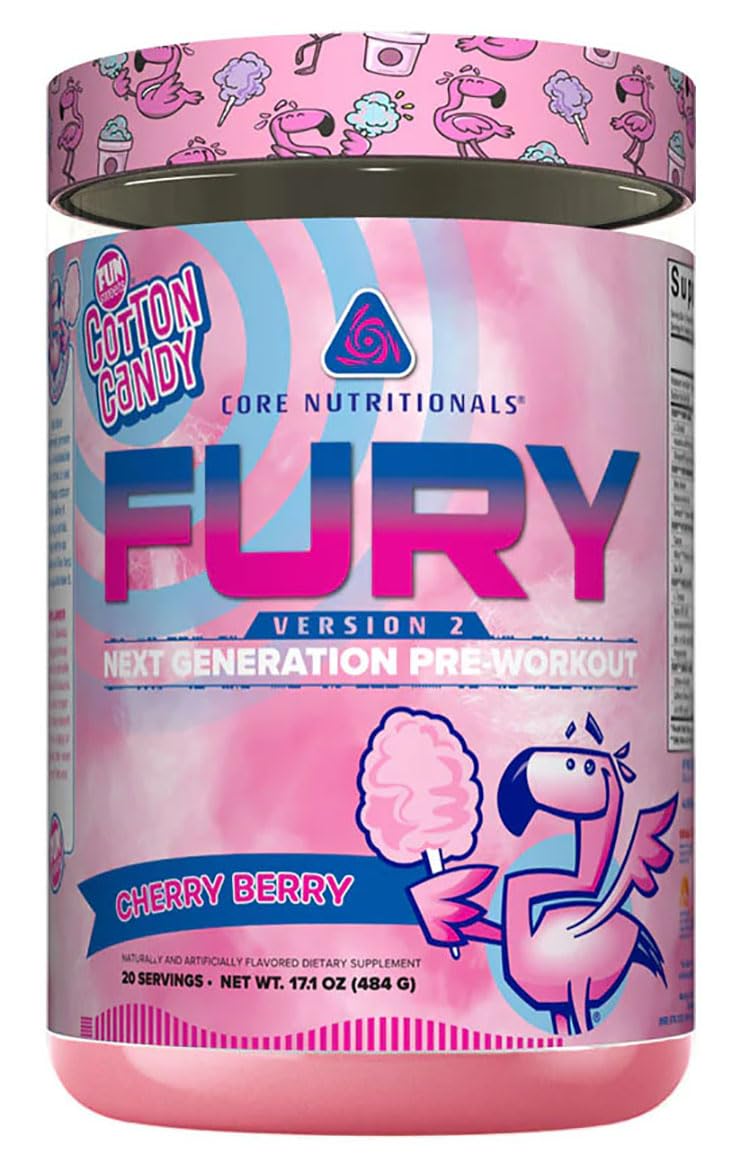Core Fury V2 Cherry Berry pre-workout jar front
