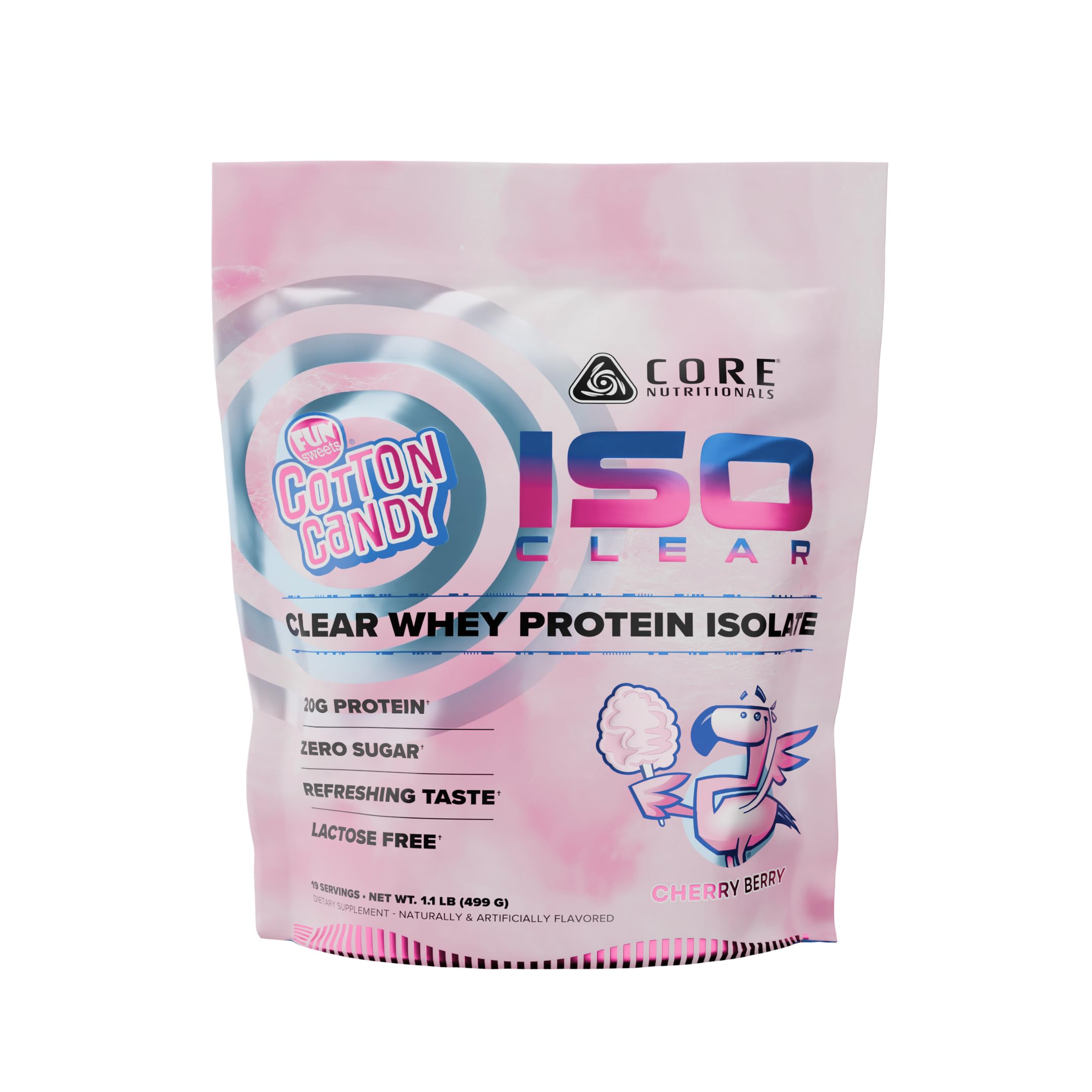 Core Nutritionals Iso Clear bottle with clear whey formula for post-workout refreshment
