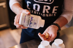 Close-up of Core Nutritionals Multi Full Spectrum Multivitamin bottle label