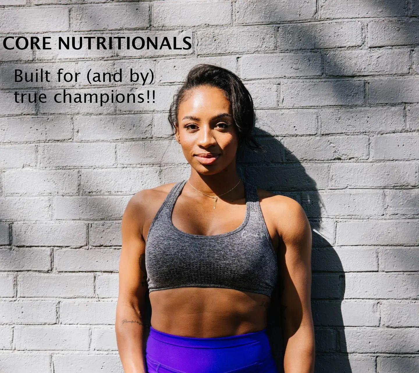 Core Nutritionals Pro Sustained Release tub beside glass of shake for lean muscle support