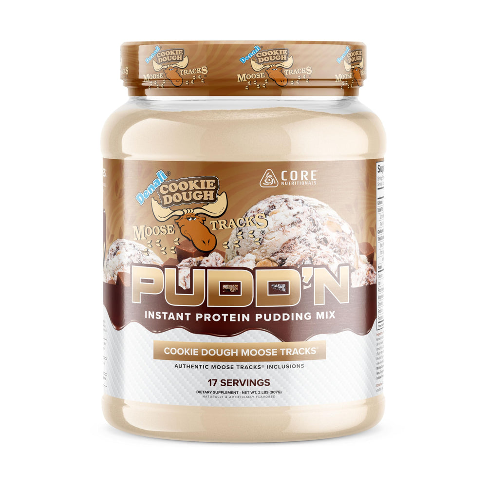 Core Nutritionals Pudd'n Instant Protein Pudding with Moose Tracks and Cookie Dough pieces, 2 lb