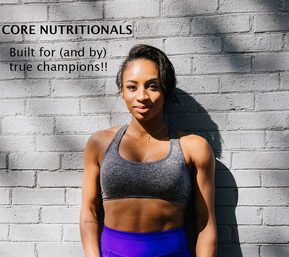 Core Nutritionals Test Vitality bottle back showing multi-pathway formulation for hormone balance