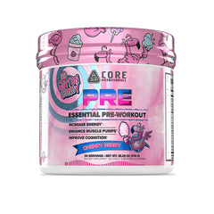 Core PRE Essential Pre-Workout Cherry Berry bottle label