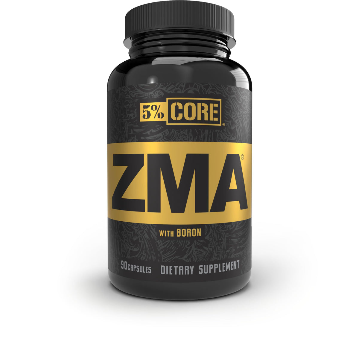 5% Nutrition Core ZMA with Boron – bottle and capsules