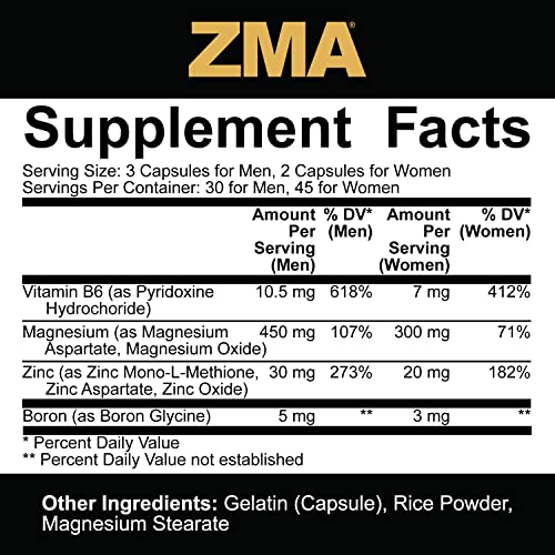 90-capsule Core ZMA Boron bottle displayed