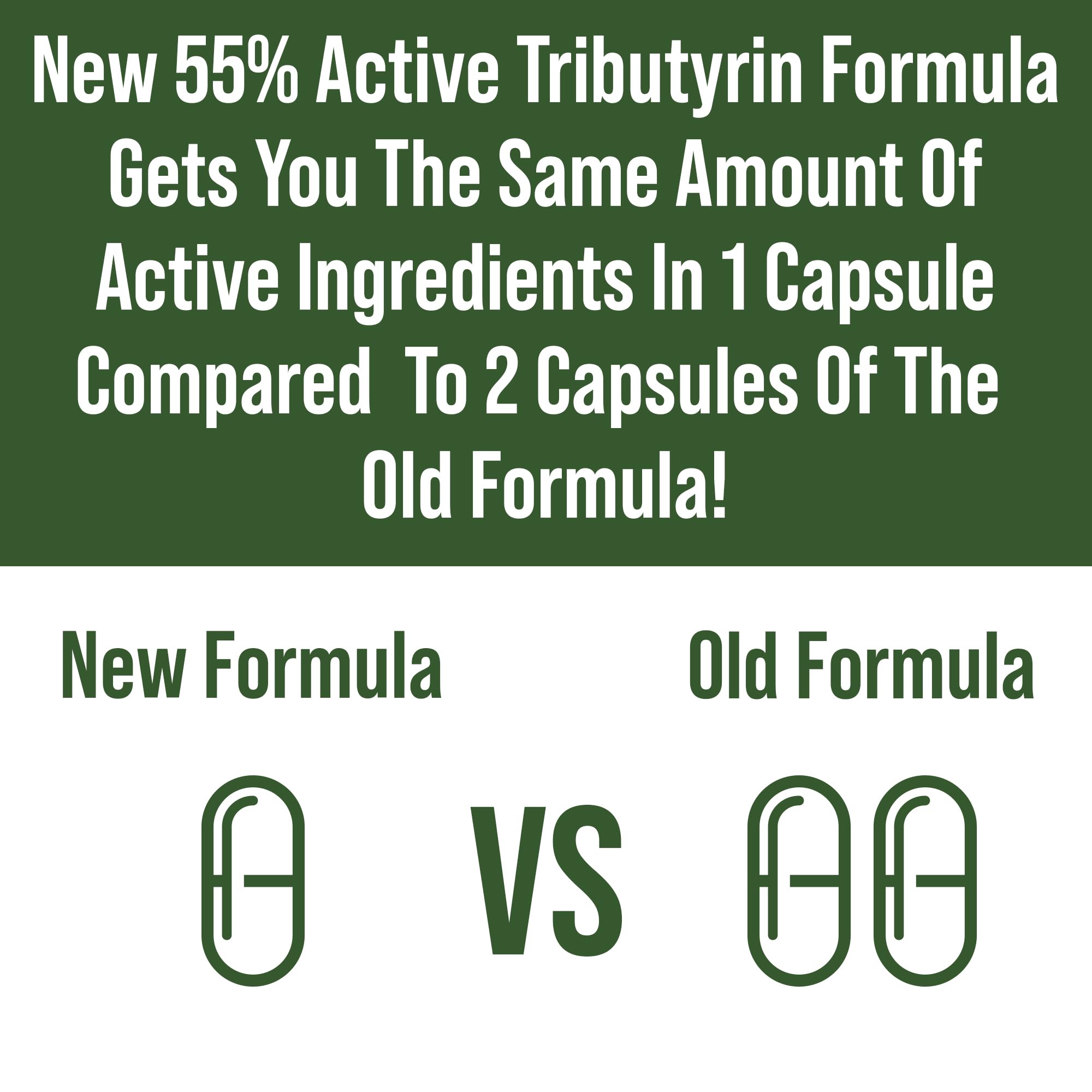 CoreBiome Tributyrin capsules in a bottle on white background