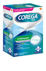 Corega 66-count packaging for denture cleaning tablets