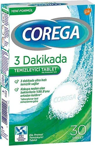 Corega Denture Cleanser 3 Minutes Rapid Action - 30 Tablets