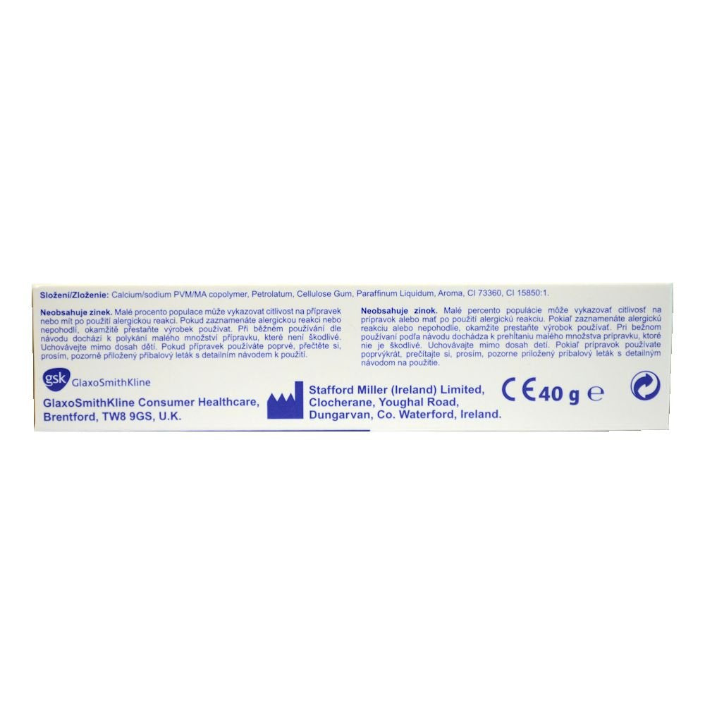 Corega Extra Strong 40g tube label