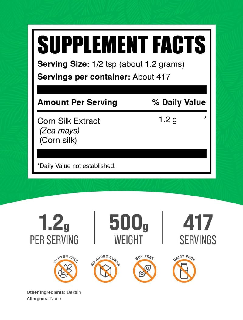 Corn Silk Extract powder serving size 1.2g detail