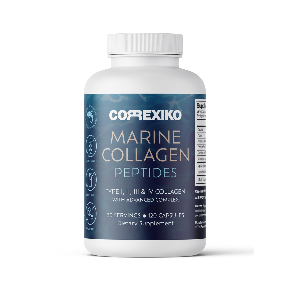 CORREXIKO Marine Collagen bottle label