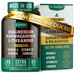 Front label of CortiRest cortisol reducer