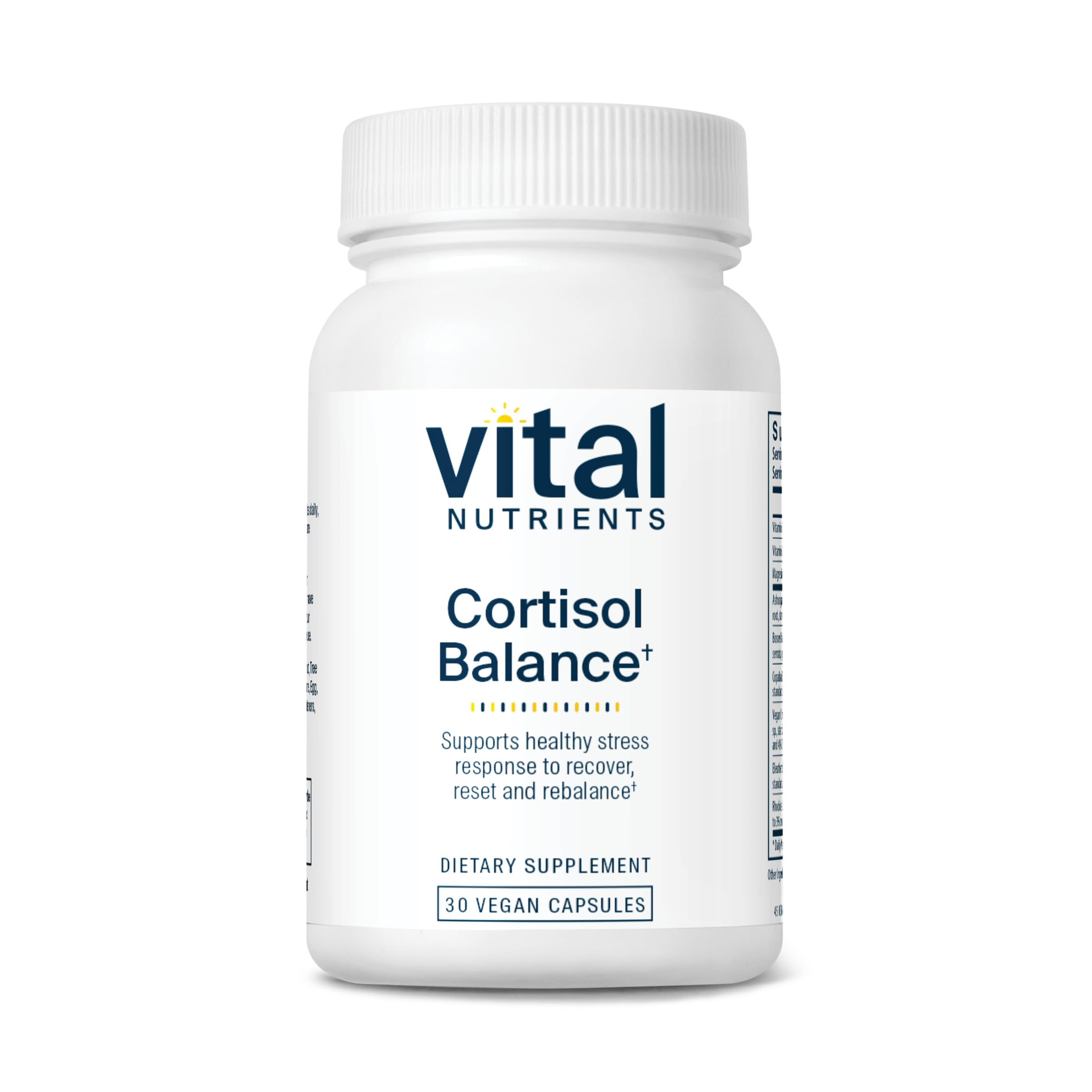 Vital Nutrients Cortisol Balance bottle with capsules