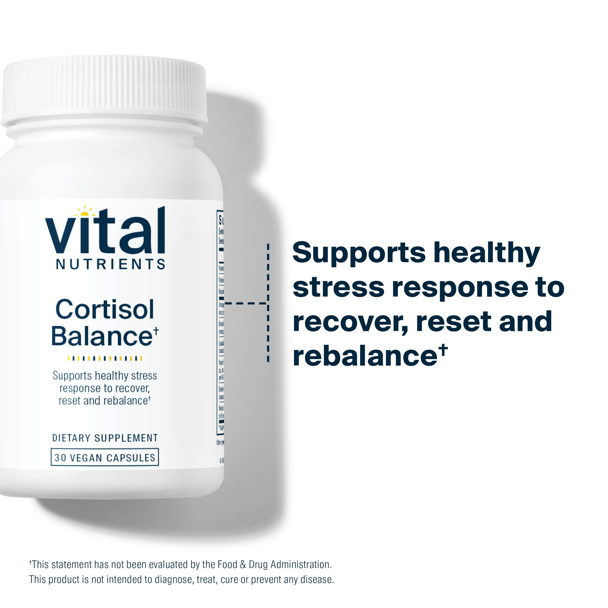 Vegan cortisol balance supplement packaging