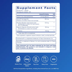 Cortisol Calm packaging and bottle label close-up