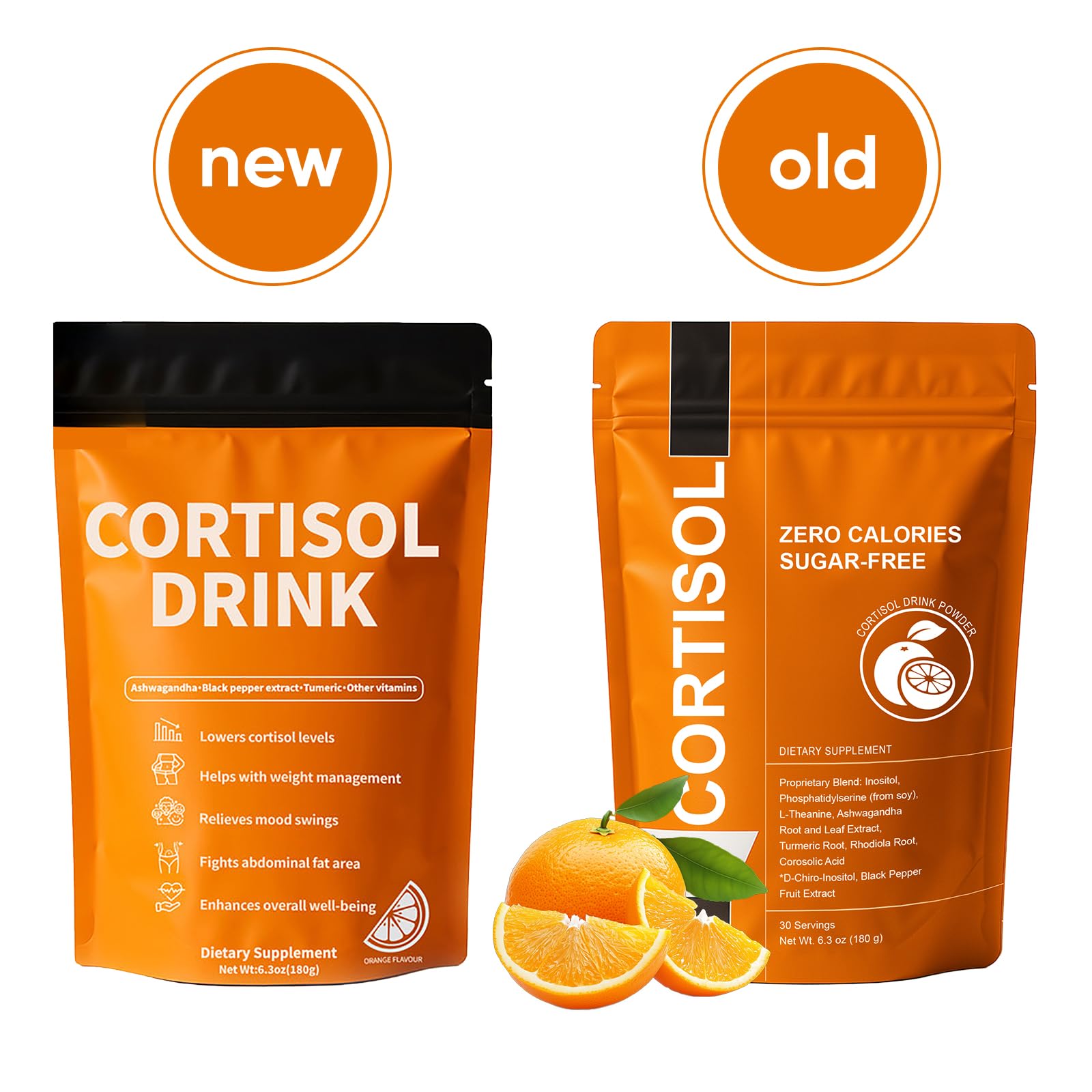 Close-up of Cortisol Drink Mix ingredients