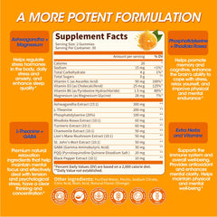 Close-up of 15-in-1 cortisol gummies ingredients