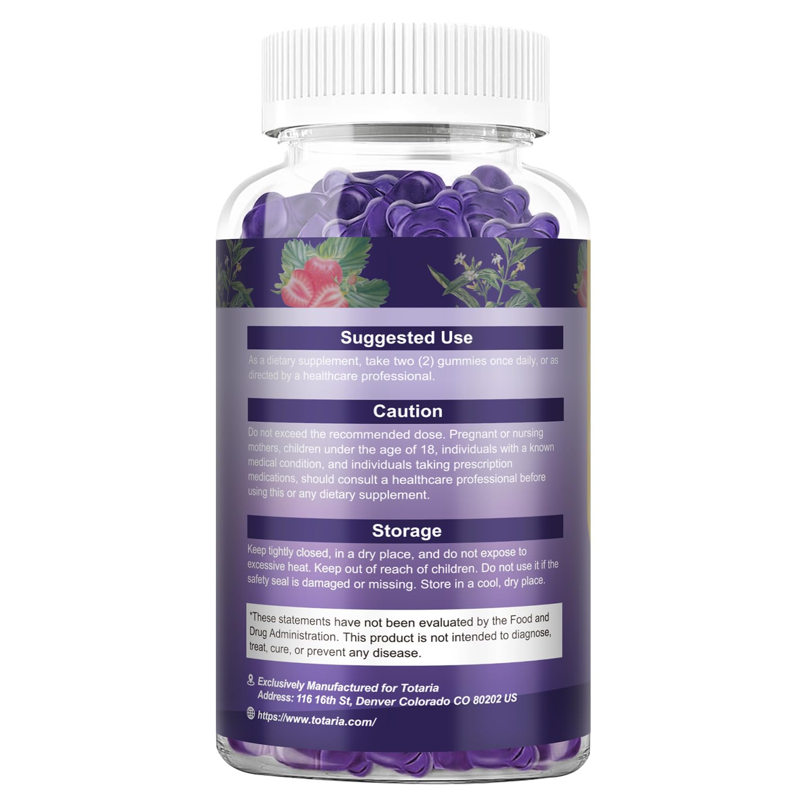 30-day supply label on cortisol gummies bottle