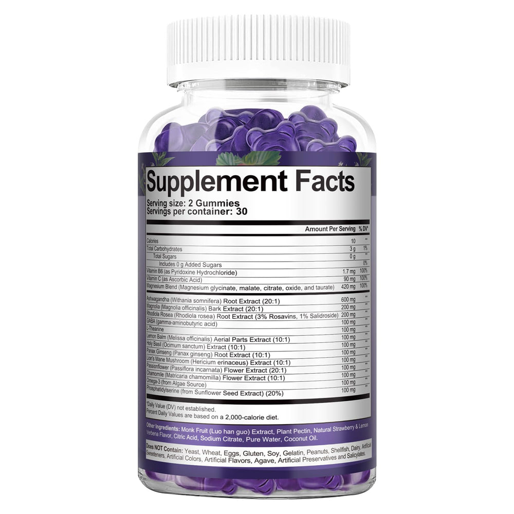 60 gummies in bottle ready to support cortisol balance