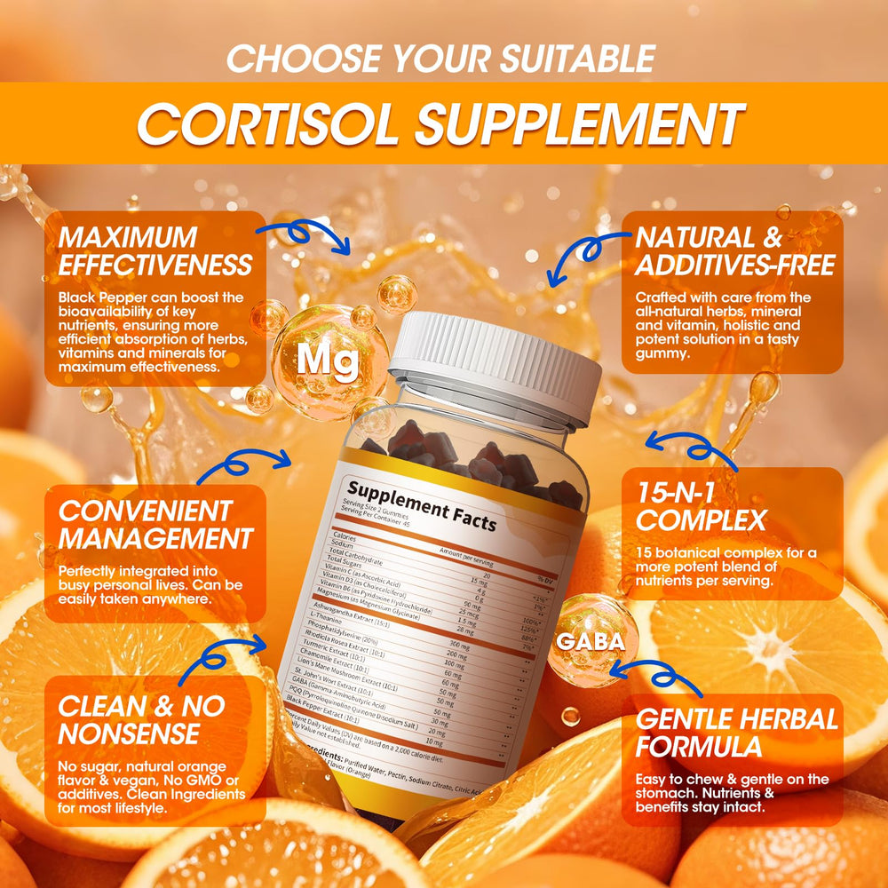 Close-up of natural ingredients like Ashwagandha and L-theanine illustration