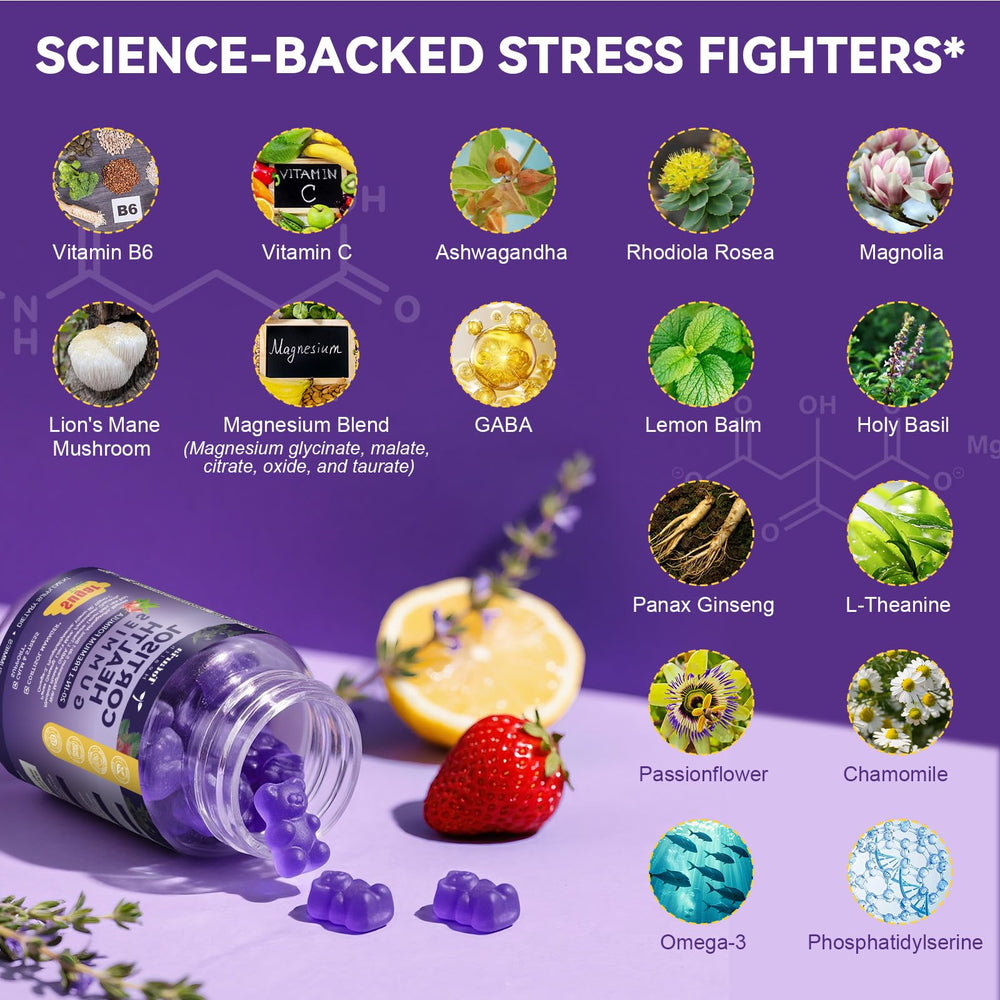 Close-up of magnesium sources for cortisol support (glycinate, malate, citrate, taurate)
