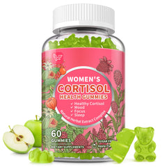 Bottle of Cortisol Gummies for Women - Apple flavor (60 count)