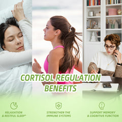 Bottle label showing Cortisol Support with 17-in-1 detox ingredients