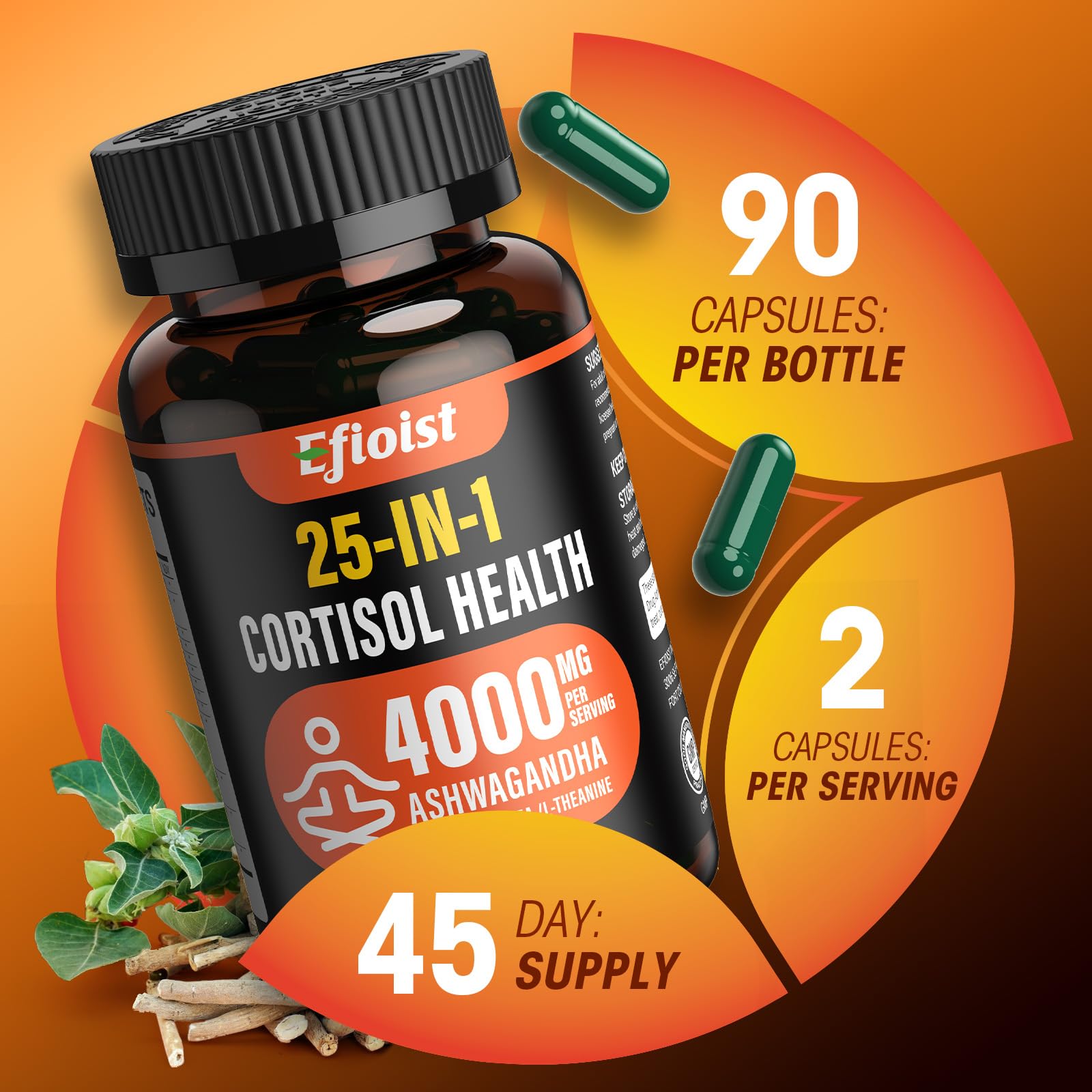 Illustration of the 25-in-1 herbal blend ingredients