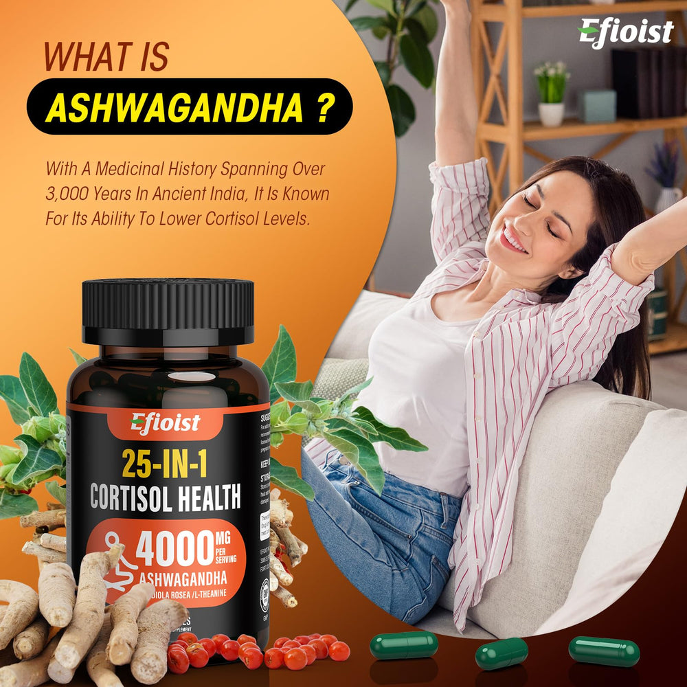 Ashwagandha 20:1 extract label showing 200 mg per serving