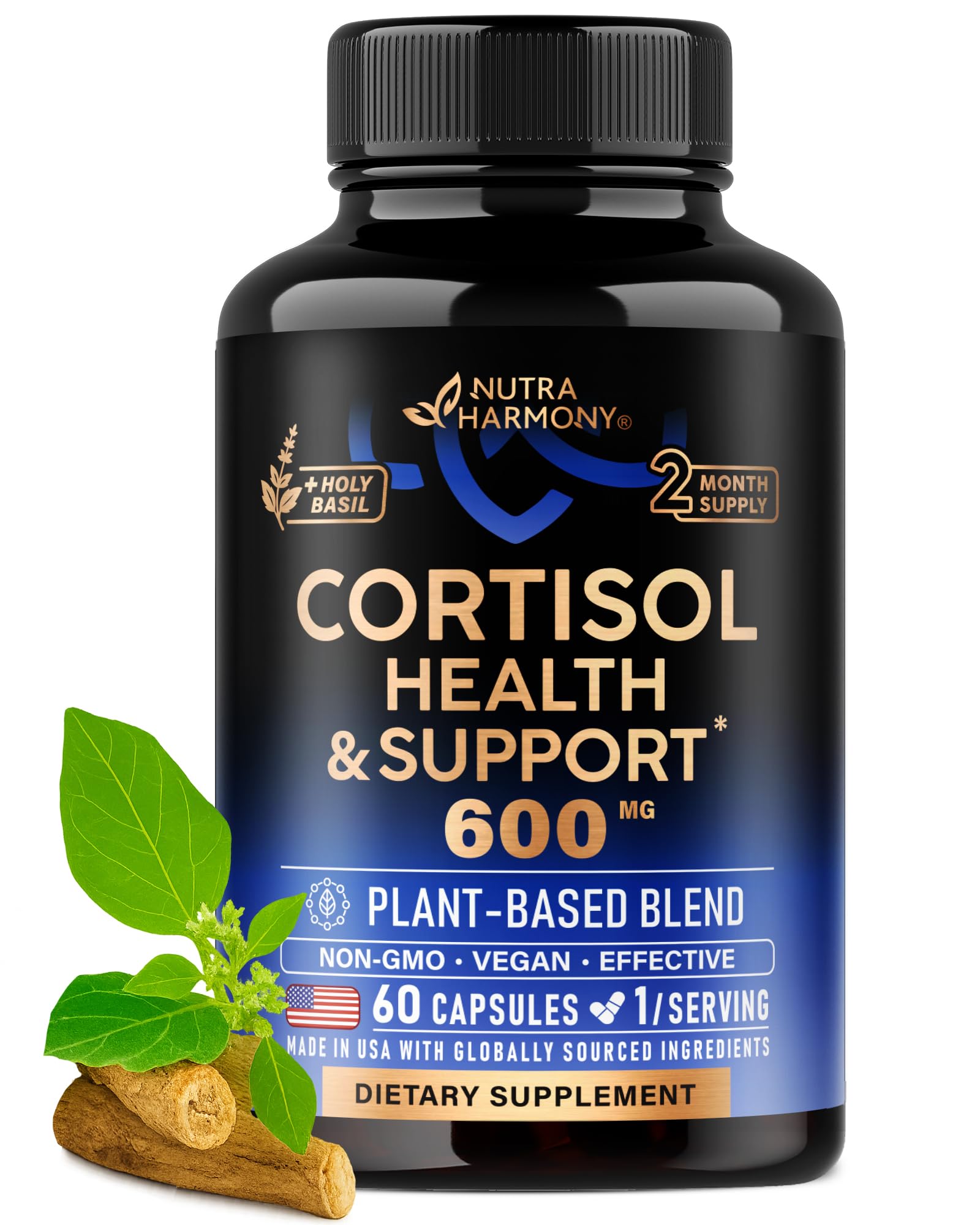 Cortisol supplement for women bottle hero