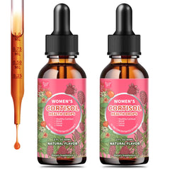 HUDETEX Cortisol Drops bottle for women on white background