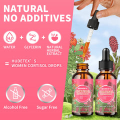 Vegan cortisol support label and natural flavor badge