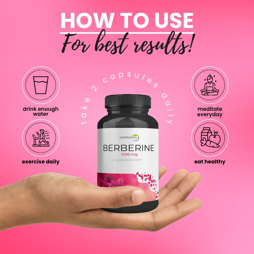 Plain single-ingredient berberine HCl supplement capsule