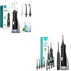 COSLUS 300ml cordless water flosser in black - side view