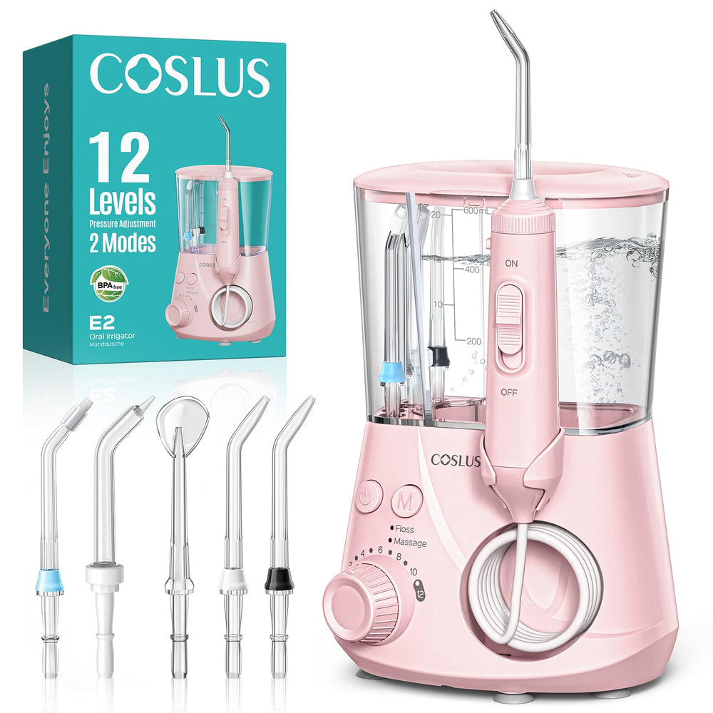 COSLUS Advanced Water Flosser pink E2 front view
