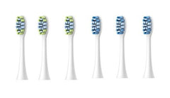 COSLUS C30 Sonic Toothbrush Replacement Heads – 6 Pack with 2 Brush Types for Adults and Kids