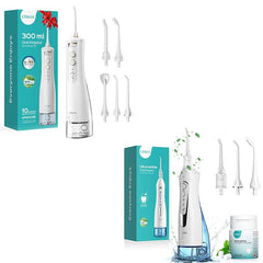 Front view of COSLUS cordless whitening flosser with 300ml tank