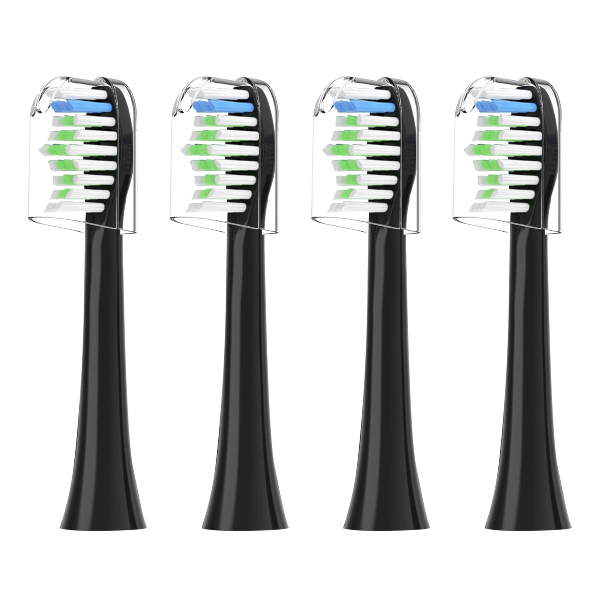 Replacement toothbrush heads for COSLUS DY-108Pro in 4-pack with hygienic dust covers