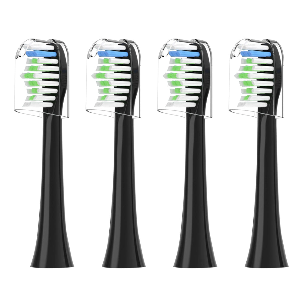 Replacement toothbrush heads for COSLUS DY-108Pro in 4-pack with hygienic dust covers